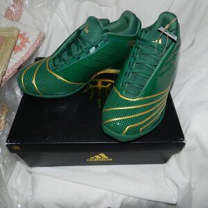 Adidas Men's T-Mac 2.0 Restomod Green/Gold Basketball Shoe🆕 fast📦⌚🏃💨⚡🚚